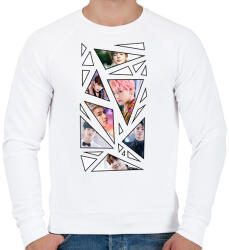 printfashion BTS - Férfi pulóver - Fehér (2004751)