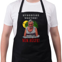 printfashion NYUGDÍJAS VAGYOK 2 - Kötény - Fekete (5217482)