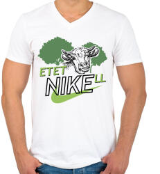 printfashion EtetNIKEll - Férfi V-nyakú póló - Fehér (14113936)