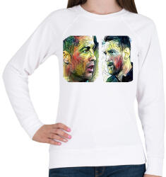 printfashion Ronaldo, Messi - Női pulóver - Fehér (14844991)