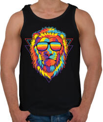 printfashion oroszlán - Férfi atléta - Fekete (15502870)