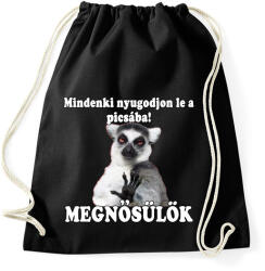 printfashion Megnősülök! - Sportzsák, Tornazsák - Fekete (5142559)