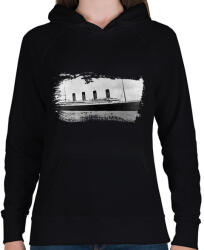 printfashion Titanic hajó - Női kapucnis pulóver - Fekete (14896822)