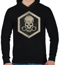 printfashion Gulag logo - Férfi kapucnis pulóver - Fekete (3023543)