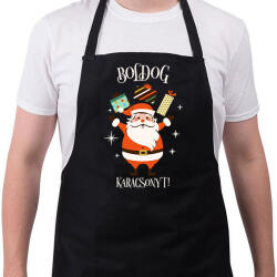 printfashion Boldog Karácsonyt - Kötény - Fekete (9545075)