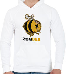 printfashion ZomBEE - Férfi kapucnis pulóver - Fehér (443033)