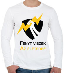 printfashion Fényt viszek az életedbe - Férfi hosszú ujjú póló - Fehér (6543904)