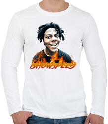 printfashion ISHOWSPEED - Férfi hosszú ujjú póló - Fehér (16347039)