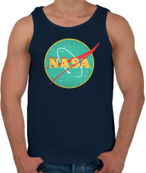 printfashion Retro Nasa logo - Férfi atléta - Sötétkék (4249087)