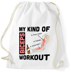 printfashion My Kind Of BICEPS Workout /r/ - Sportzsák, Tornazsák - Fehér (398520)