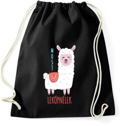 printfashion Most leköpnélek - Antiszoc láma - Sportzsák, Tornazsák - Fekete (7034023)