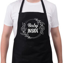 printfashion Baby inside - White - Kötény - Fekete (7053589)
