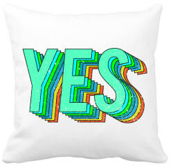 printfashion YES! - Párnahuzat, Díszpárnahuzat - Fehér (889009)