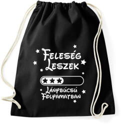printfashion Feleség leszek Lánybúcsú folyamatban - Sportzsák, Tornazsák - Fekete (16486779)