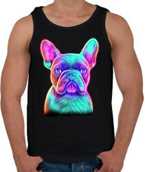 printfashion Francia bulldog - Férfi atléta - Fekete (13375050)