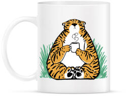 printfashion Kávézó tigris - Bögre - Fehér (11841033)
