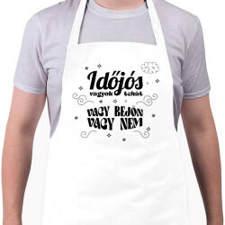 printfashion Időjós vagyok - Kötény - Fehér (7441951)