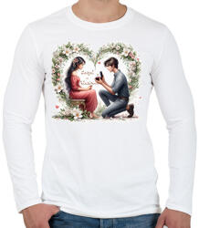 printfashion Leszel a feleségem? - Férfi hosszú ujjú póló - Fehér (15526487)