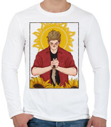 printfashion Dean - Férfi hosszú ujjú póló - Fehér (2822553)