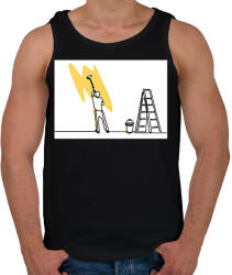 printfashion Szobafestő - Férfi atléta - Fekete (6399989)