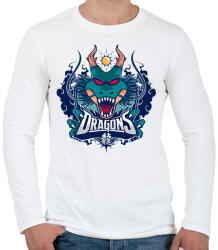 printfashion Sárkányok - Férfi hosszú ujjú póló - Fehér (945456)