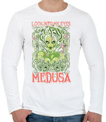 printfashion Medusa - Férfi hosszú ujjú póló - Fehér (55778)