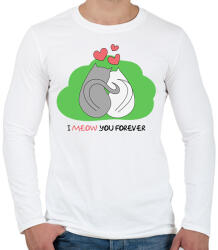 printfashion Cica szerelem - Férfi hosszú ujjú póló - Fehér (14501213)