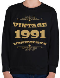 printfashion 1991 - Gyerek pulóver - Fekete (4096375)