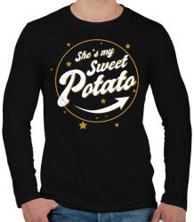 printfashion Páros póló barátnak, barátnőnek - Férfi hosszú ujjú póló - Fekete (11397671)