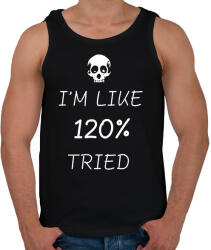 printfashion IM LIKE 120% TRIED - Férfi atléta - Fekete (1934539)