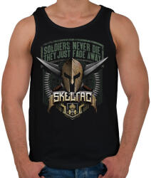 printfashion Soldiers never die - Férfi atléta - Fekete (448918)