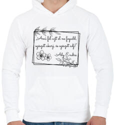 printfashion Ady Endre idézet - Férfi kapucnis pulóver - Fehér (16350924)