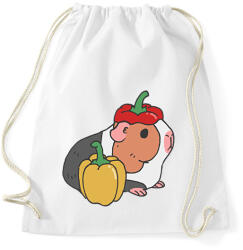 printfashion Tengerimalac paprikával - Sportzsák, Tornazsák - Fehér (13881481)