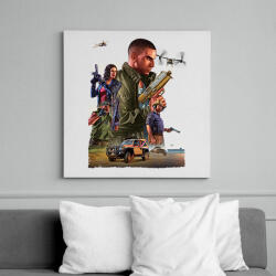 printfashion GTA karakterek #1 - Vászonkép - Fehér (14529603)