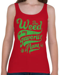 printfashion Kedvenc gyomom - Női atléta - Cseresznyepiros (204890)