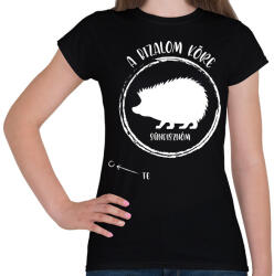 printfashion A bizalom köre - Sündisznóm (fehér) - Női póló - Fekete (7091873)