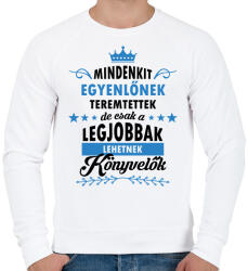 printfashion A legjobbak lehetnek könyvelők - Férfi pulóver - Fehér (12561436)