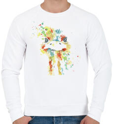 printfashion Strucc vízfesték - Férfi pulóver - Fehér (1524443)