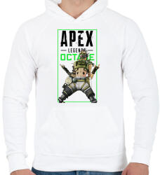 printfashion Apex Legends Octane - Férfi kapucnis pulóver - Fehér (2573223)