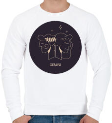 printfashion Gemini - Ikrek - Férfi pulóver - Fehér (6264376)