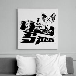 printfashion Formula One Speed F1 - Vászonkép - Fehér (6626287)