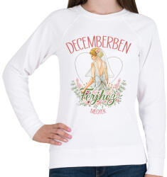 printfashion Decemberben férjhez megyek - Női pulóver - Fehér (7335785)