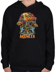 printfashion Halloween - Gyerek kapucnis pulóver - Fekete (13805240)