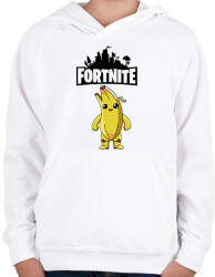 printfashion Fortnite Banana - Gyerek kapucnis pulóver - Fehér (1829628)