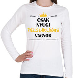 printfashion Pszichológus vagyok - Női hosszú ujjú póló - Fehér (11632868)