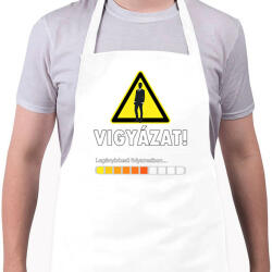 printfashion Vigyázat! Legyénybúcsú folyamatban - Kötény - Fehér (6316022)