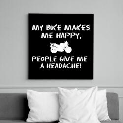 printfashion HEADACHE - Vászonkép - Fekete (6654670)