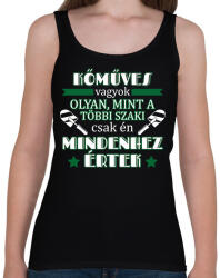 printfashion Mindenhez értek - Női atléta - Fekete (10291459)