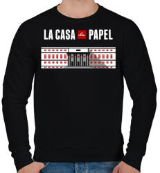 printfashion La casa de papel - Férfi pulóver - Fekete (5030216)