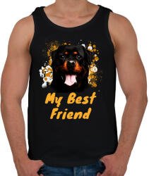 printfashion my best friend thish a rottweiller - Férfi atléta - Fekete (15716422)